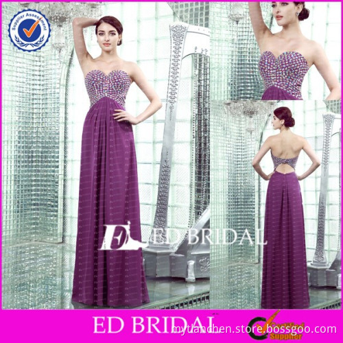 CE430 Attractive China Factory Sweetheart A-Line Beaded Bridesmaid Dress Royal Purple